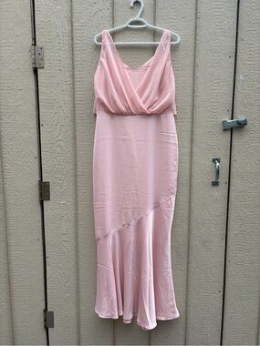 Oasis Blush Pink Sleeveless Maxi Dress - Bias Cut